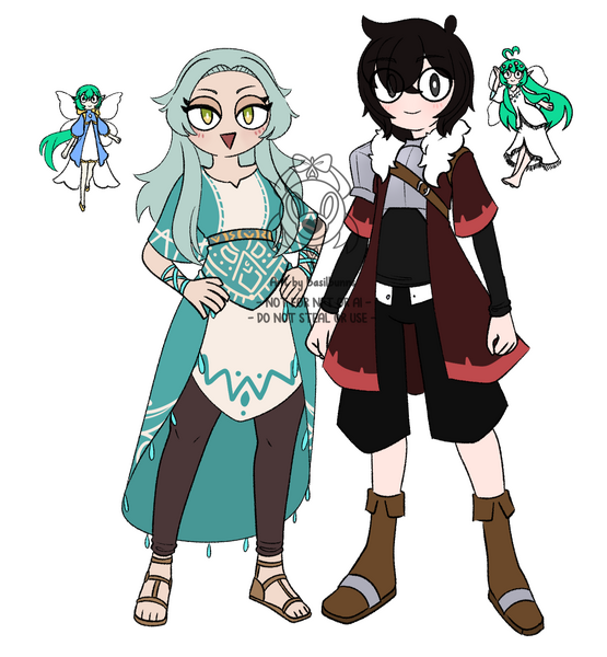 me and my boyfriend's ocs from an AU we made!